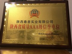 質(zhì)量AAA級(jí)信譽(yù)單位